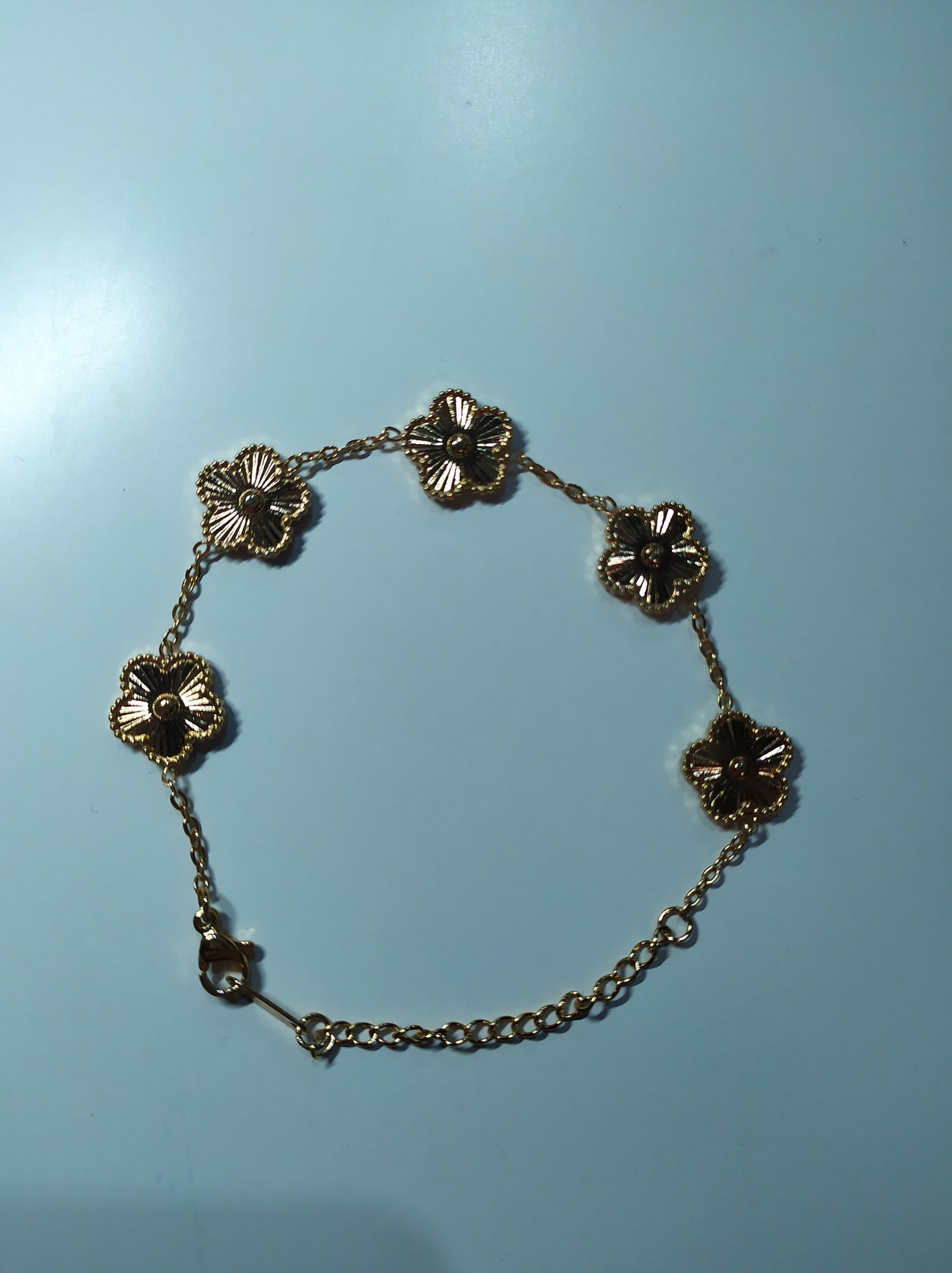 Pulsera trebol de cinco hojas oro - additional image 18