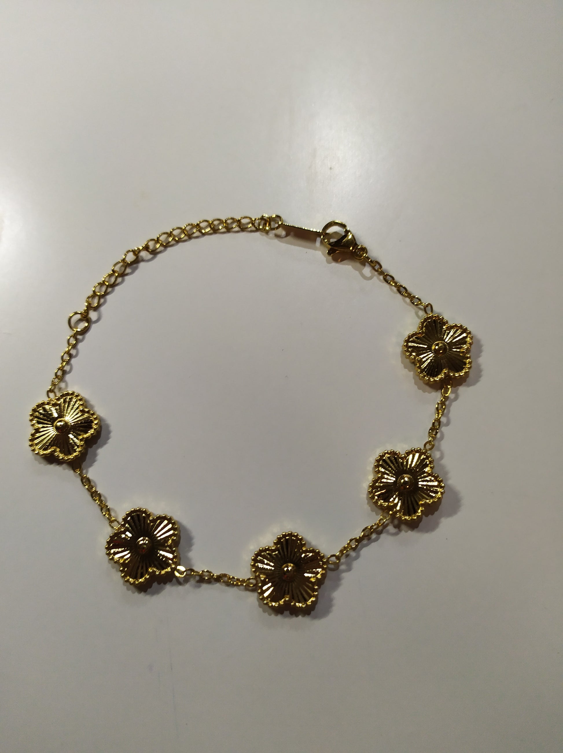 Pulsera trebol de cinco hojas oro - additional image 7